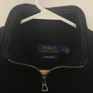 Ralph Lauren Polo 1/4 Zip Pima Cotton Sweater LG